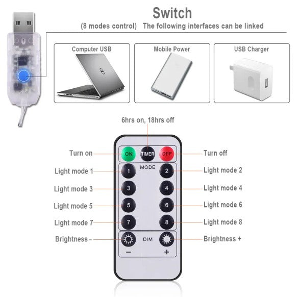 USB Ambient Curtain Light