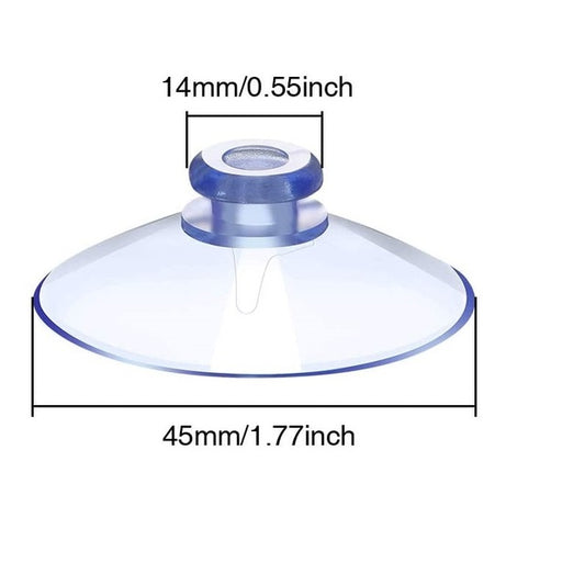 45mm Clear PVC Suction Cup Hooks