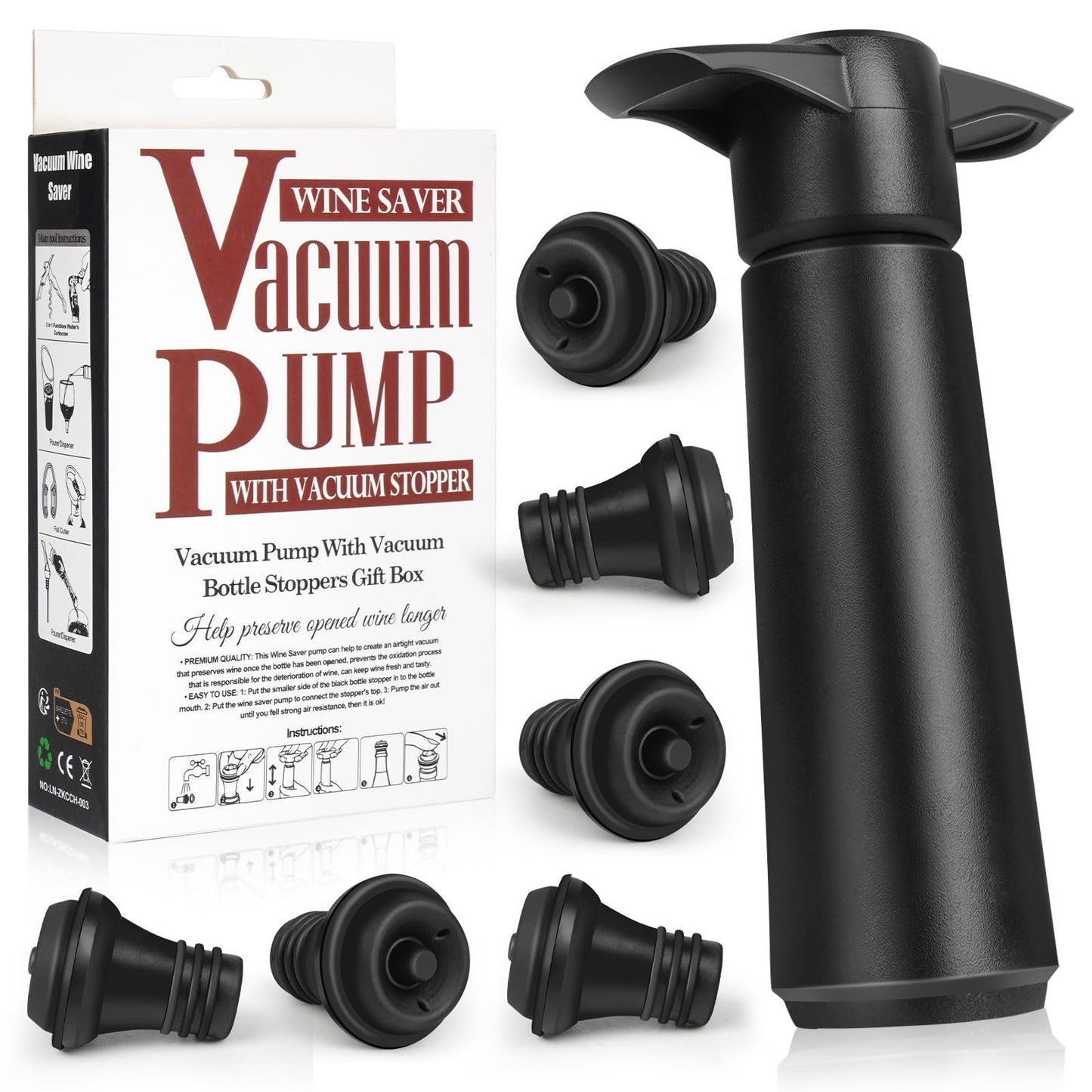 VinoSeal Deluxe Pump & Stopper Kit